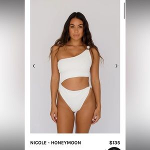 BRAND NEW with tags white, Skatie one piece!!